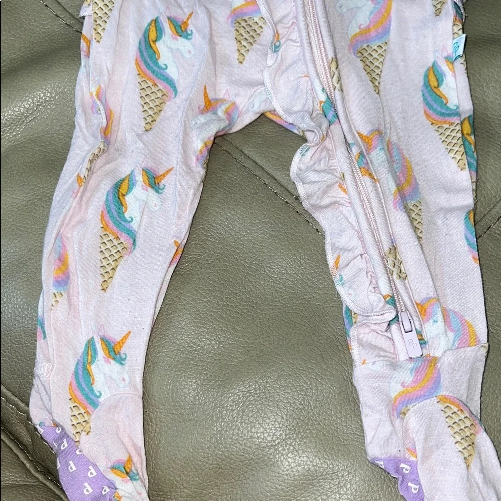 Posh Peanut Bamboo Unicorn Ice Cream One Piece 3-6 months - Picture 2 of 11